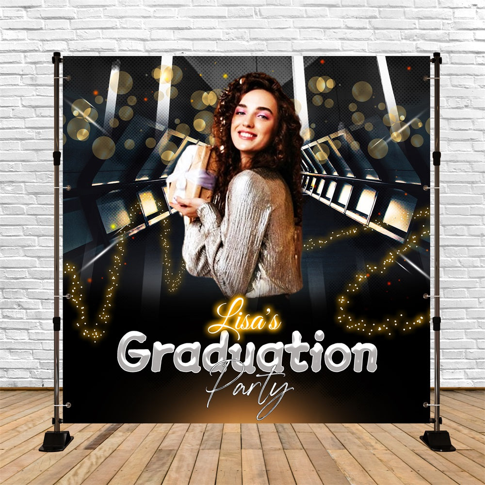 Graduation Photo Backdrop Ready to Shine Personalized Party Graduation Backdrop LXX5-210