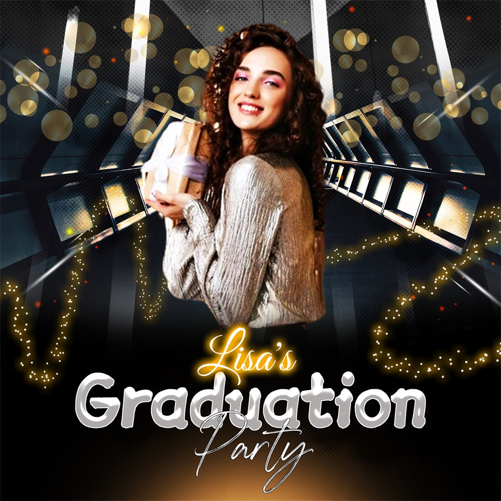 Graduation Photo Backdrop Ready to Shine Personalized Party Graduation Backdrop LXX5-210