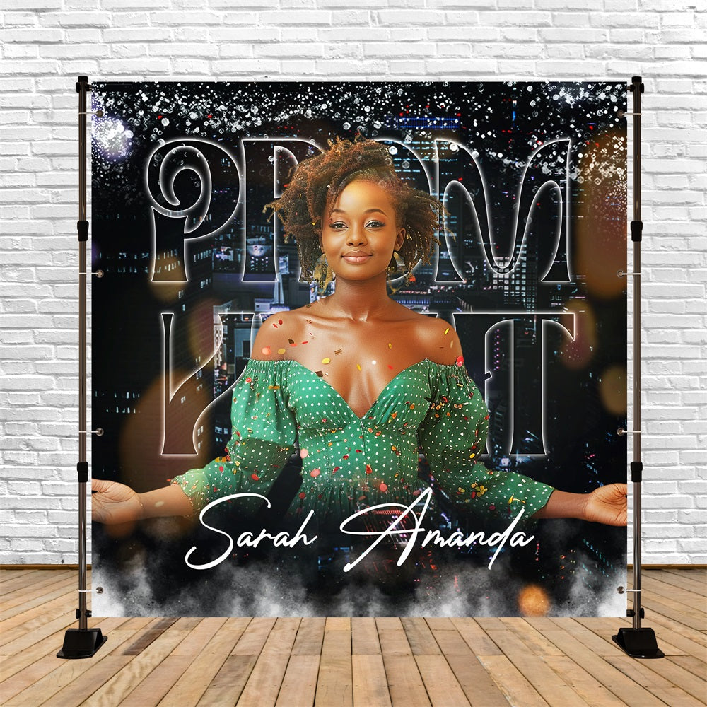 Prom Photo Backdrop Glow Up Moment Customized Party Graduation Backdrop LXX5-211