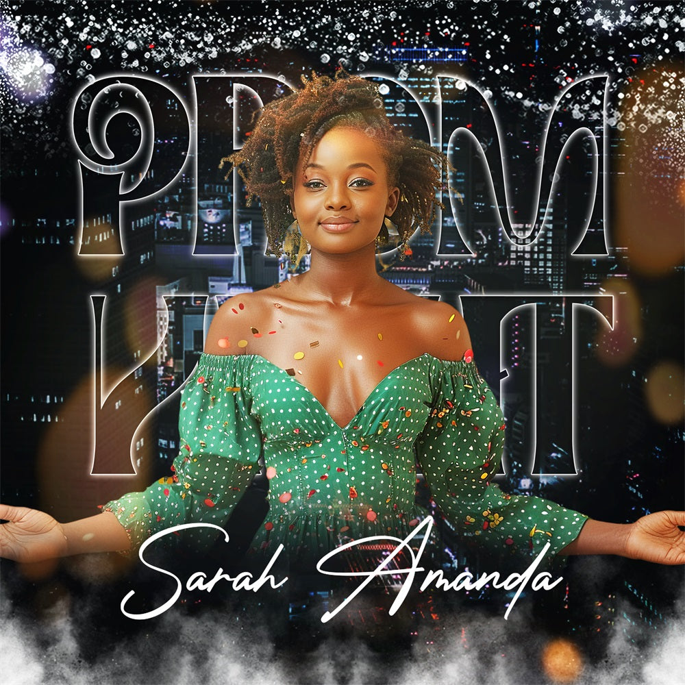 Prom Photo Backdrop Glow Up Moment Customized Party Graduation Backdrop LXX5-211