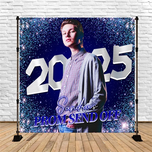 Prom Photo Backdrop Sparkle Celebration Personalized Party Graduation Backdrop LXX5-218