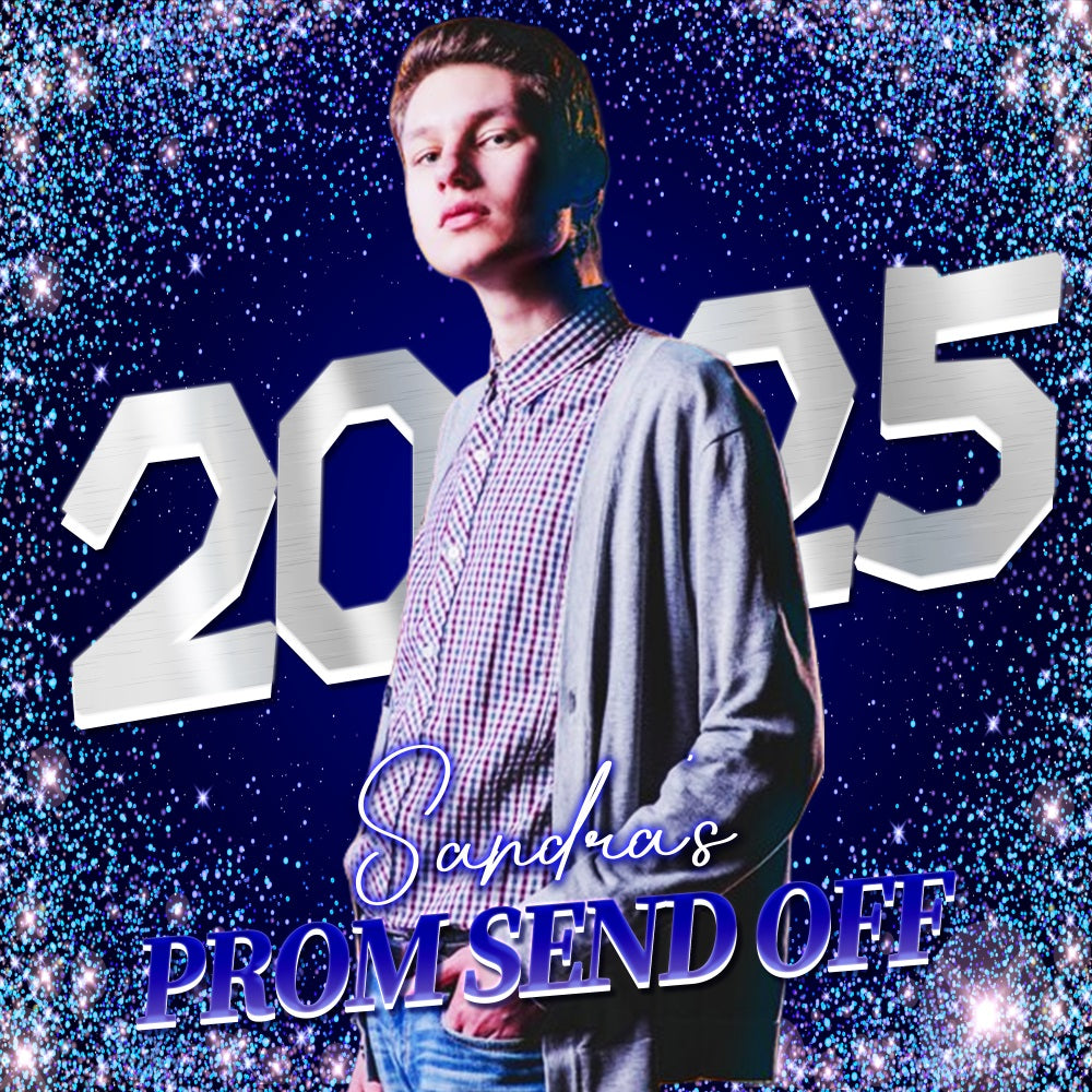 Prom Photo Backdrop Sparkle Celebration Personalized Party Graduation Backdrop LXX5-218