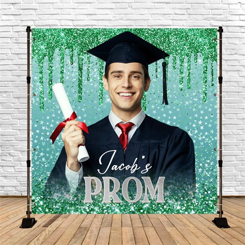 Prom Photo Backdrop Sparkle Star Send-Off Custom Party Graduation Backdrop LXX5-221