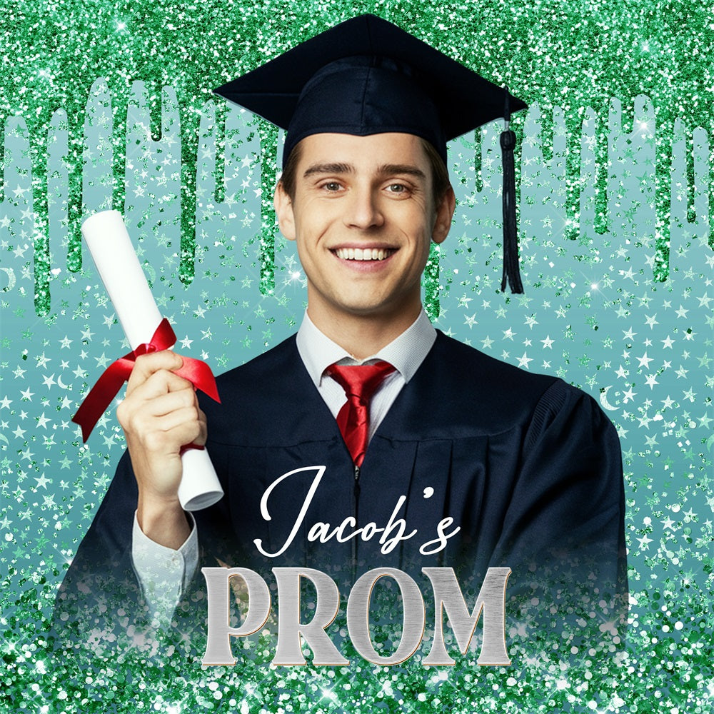 Prom Photo Backdrop Sparkle Star Send-Off Custom Party Graduation Backdrop LXX5-221