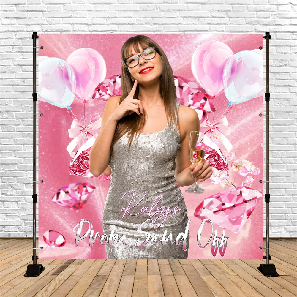 Prom Backdrop Ideas Balloon Diamond Celebration Personalised Party Graduation Backdrop LXX5-224