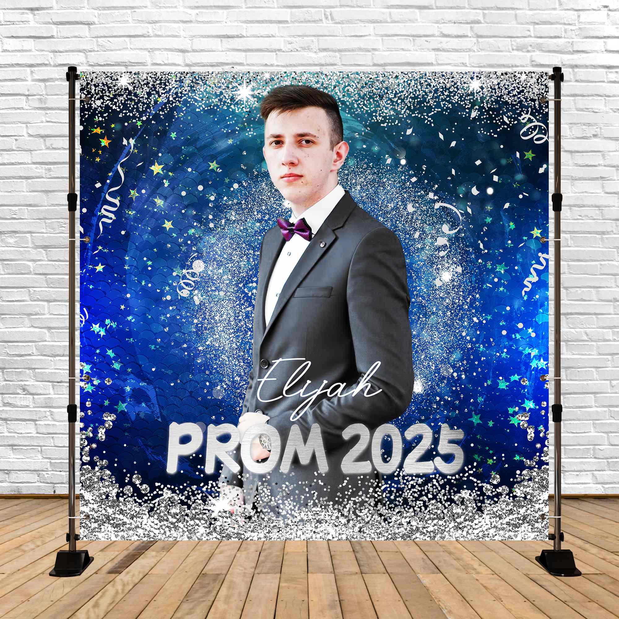 Prom Backdrop Ideas Midnight Sparkle Personalized Party Graduation Backdrop LXX5-234