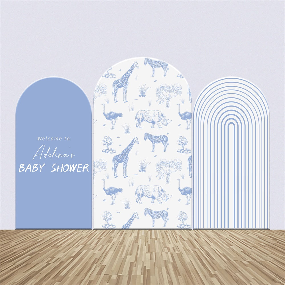 Backdrops For Baby Shower Soft Tones Animal Custom Arch Backdrop Kit LXX5-240