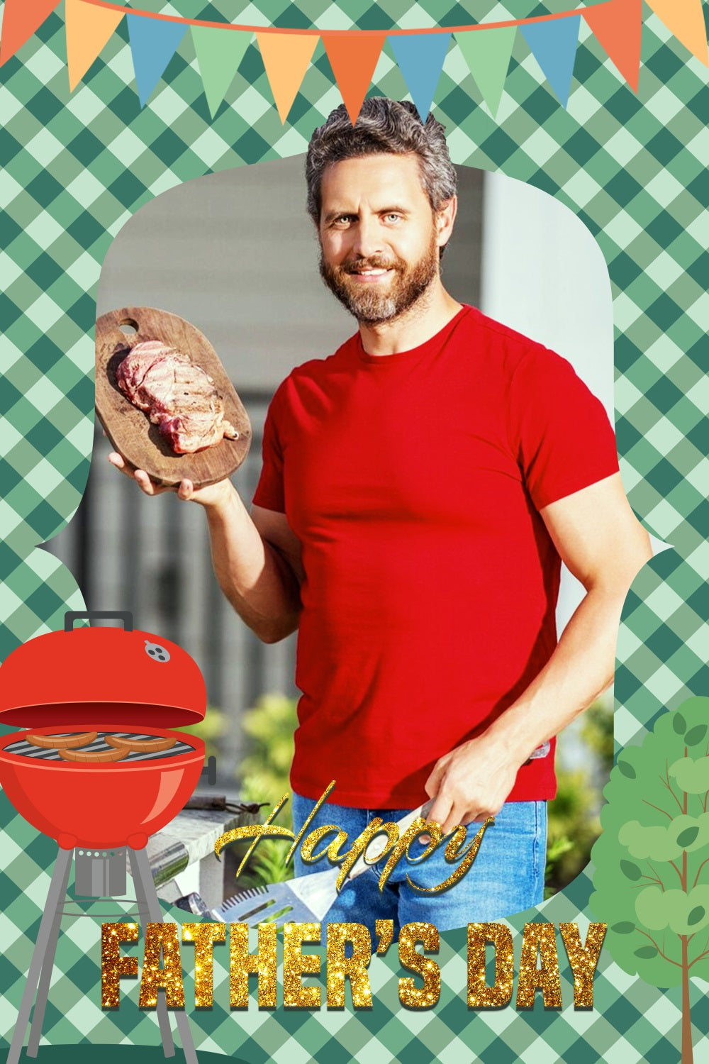 Backdrop For Father's Day Classic BBQ Party Custom Backdrop LXX5-25