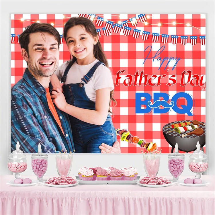 Fathers Day Photo Backdrop Ideas Sweet BBQ Moment Personalized Backdrop LXX5-26