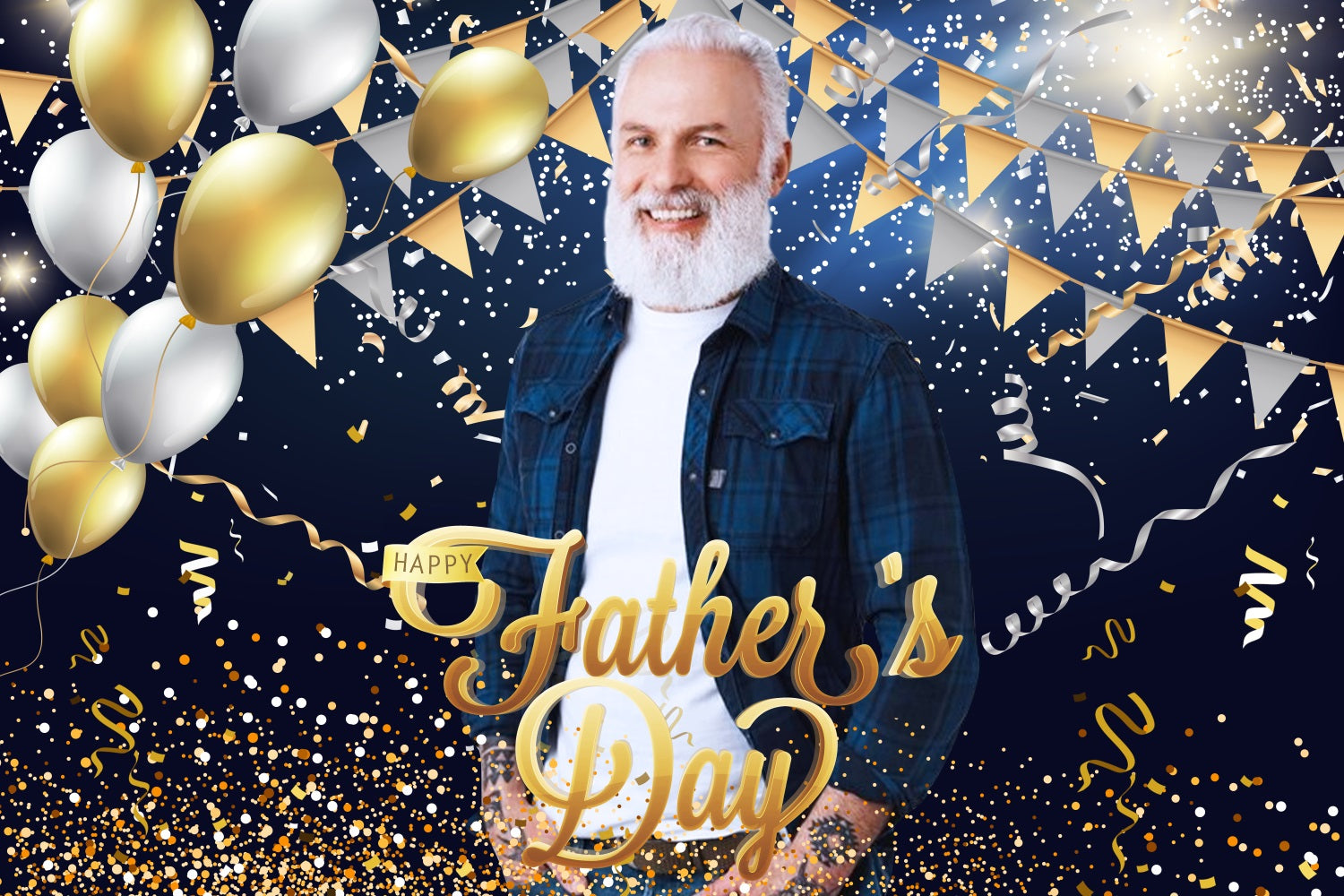Backdrop For Fathers Day Balloons Sparkle Celebration Customized Backdrop LXX5-27