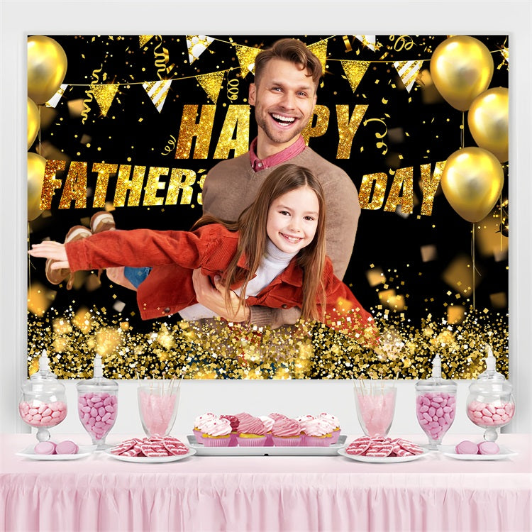 Backdrop Fathers Day Glitter Balloons Fun Personalised Backdrop LXX5-28