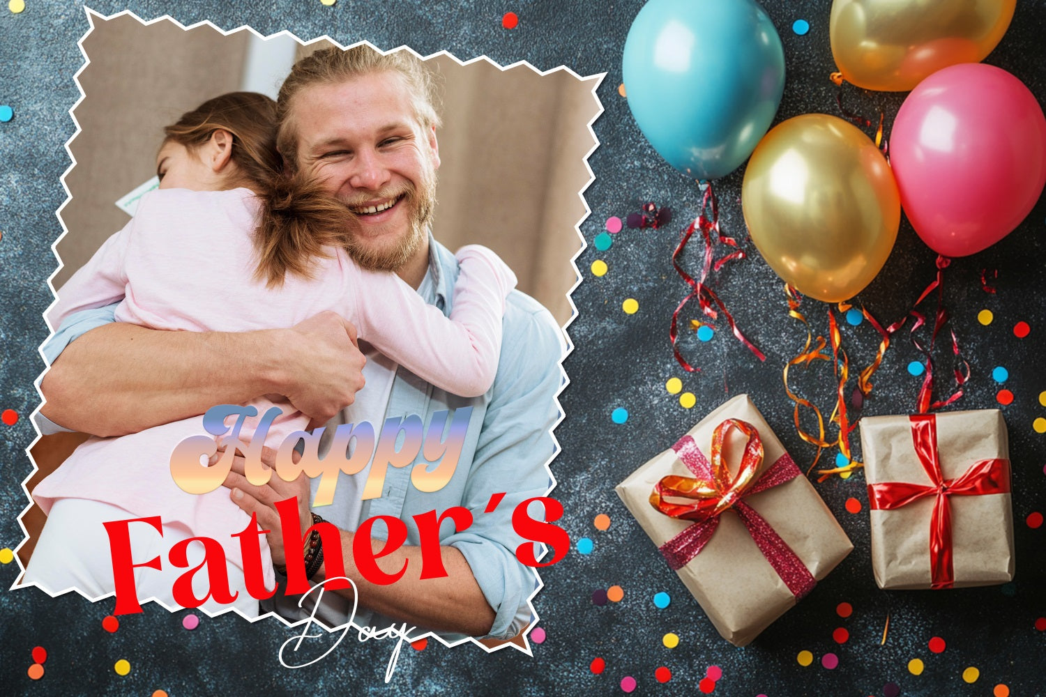 Father's Day Backdrop Ideas Colorful Celebration Balloon Personalized Backdrop LXX5-35