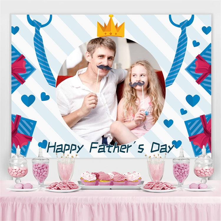 Father's Day Backdrops Gift Tie Heart Crown Customized Backdrop LXX5-4