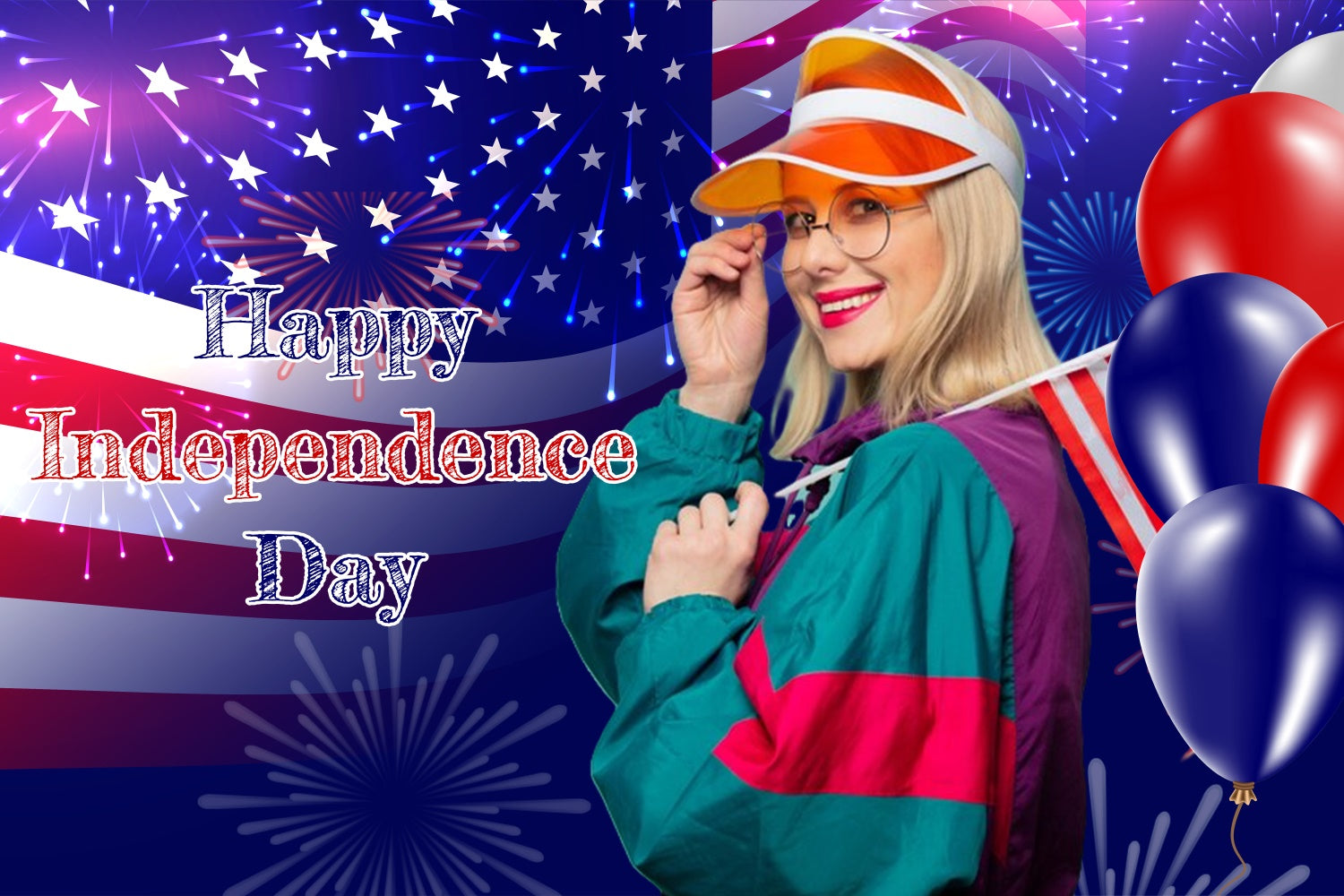 American Flag Photo Backdrop Star Sparkle Flag Customized Backdrop LXX5-83