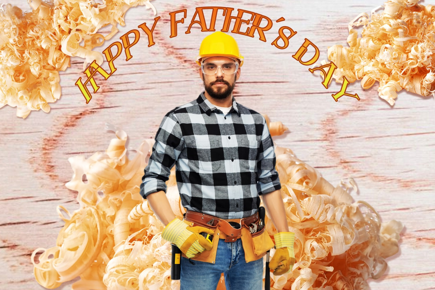 Fathers Day Backdrop Lumberjack Style Love Personalized Backdrop LXX5-9