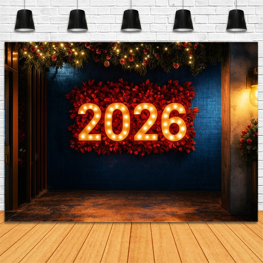 2026 New Year Backdrop Festive Lighted Decorations Happy New Years Backdrop LXX510-10