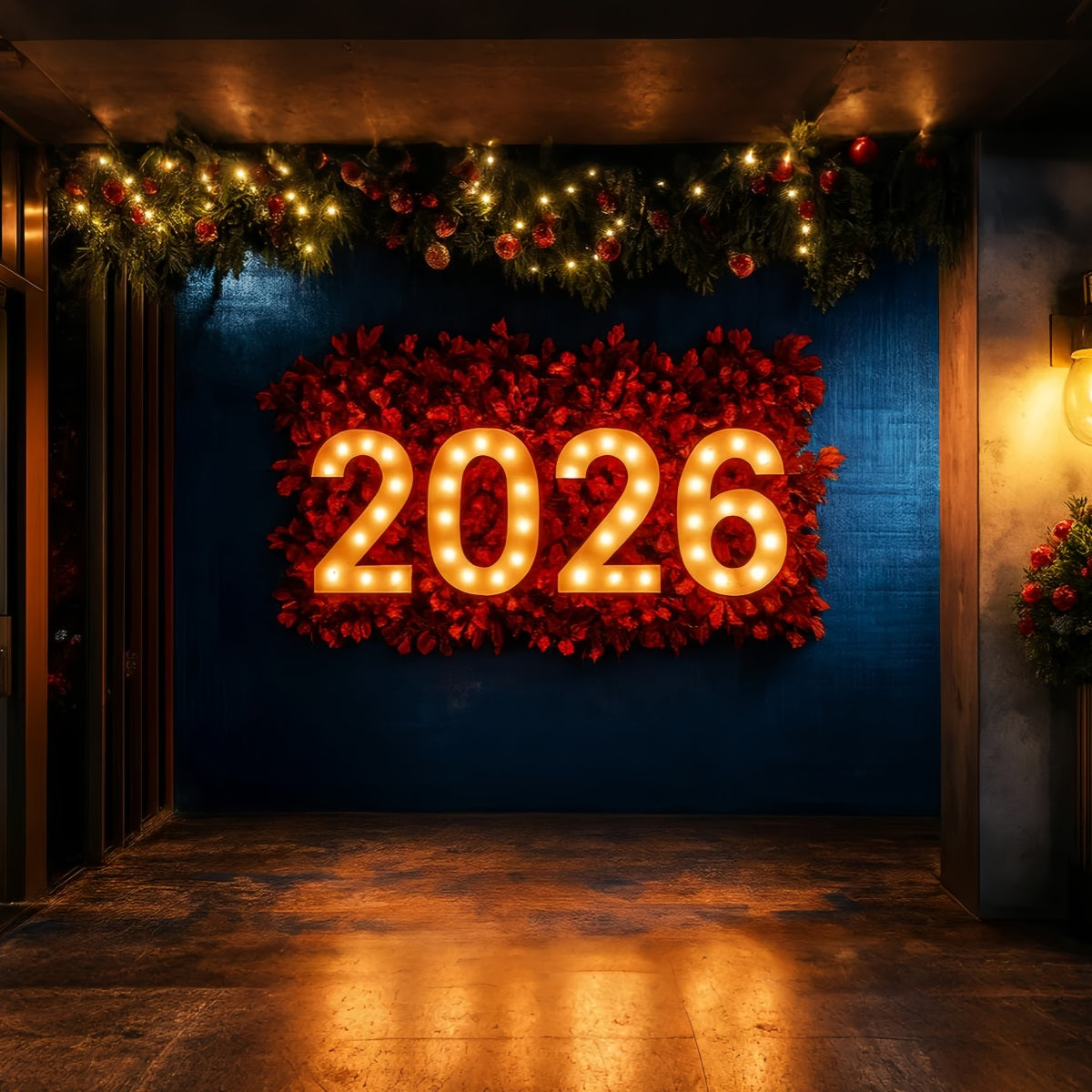 2026 New Year Backdrop Festive Lighted Decorations Happy New Years Backdrop LXX510-10
