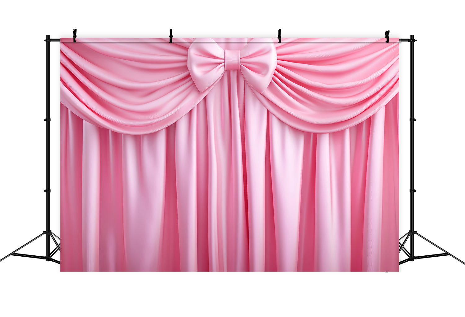 Large Bow Backdrop Satin Pink Bow Drapery Victorian Backdrop LXX510-12