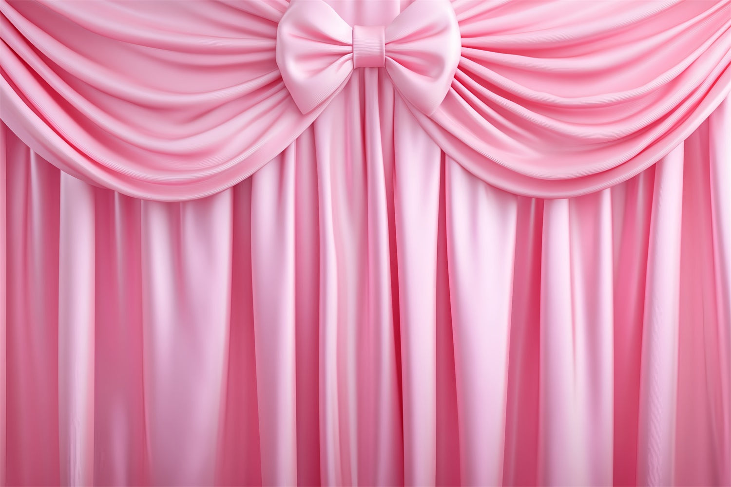 Large Bow Backdrop Satin Pink Bow Drapery Victorian Backdrop LXX510-122