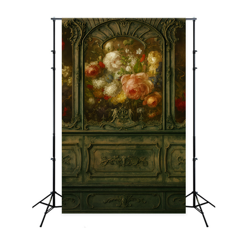 Victorian Backdrop Antique Floral Panel Art Vintage Wall Backdrop LXX510-125