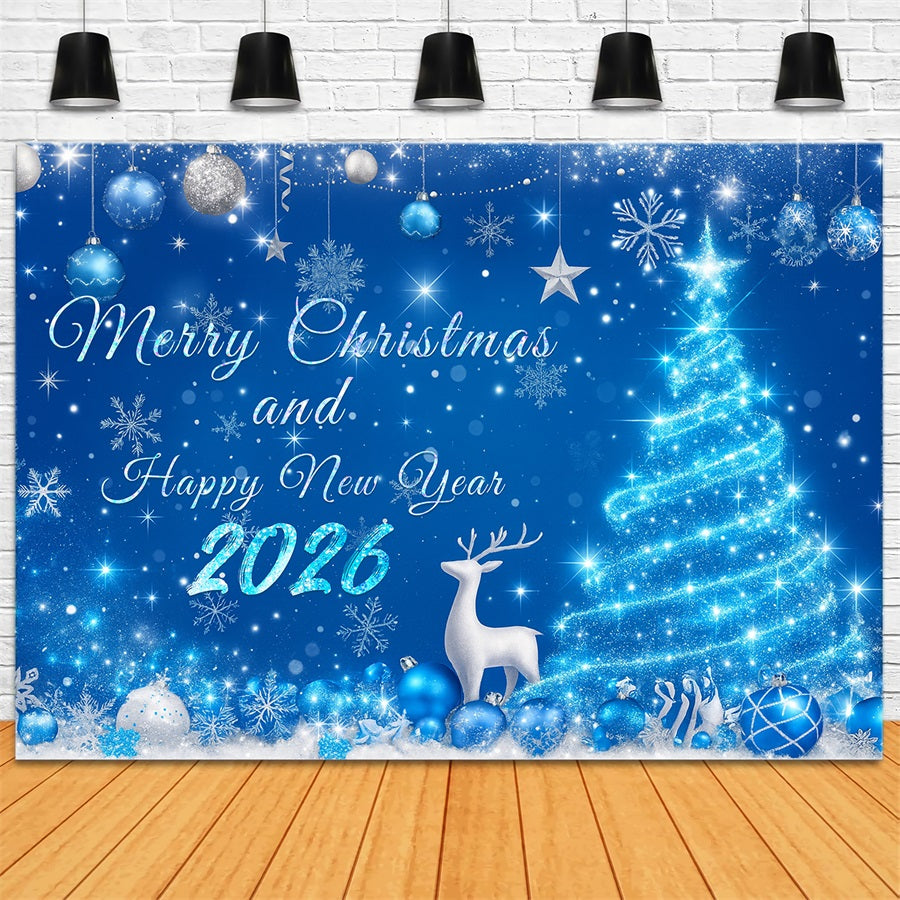 New Year's Backdrops Snowy Christmas Decorations New Year Backdrop LXX510-14