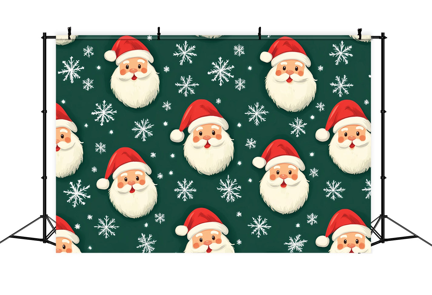 Snowflake Photo Backdrop Santa Faces Snow Winter Photo Backdrops LXX510-60