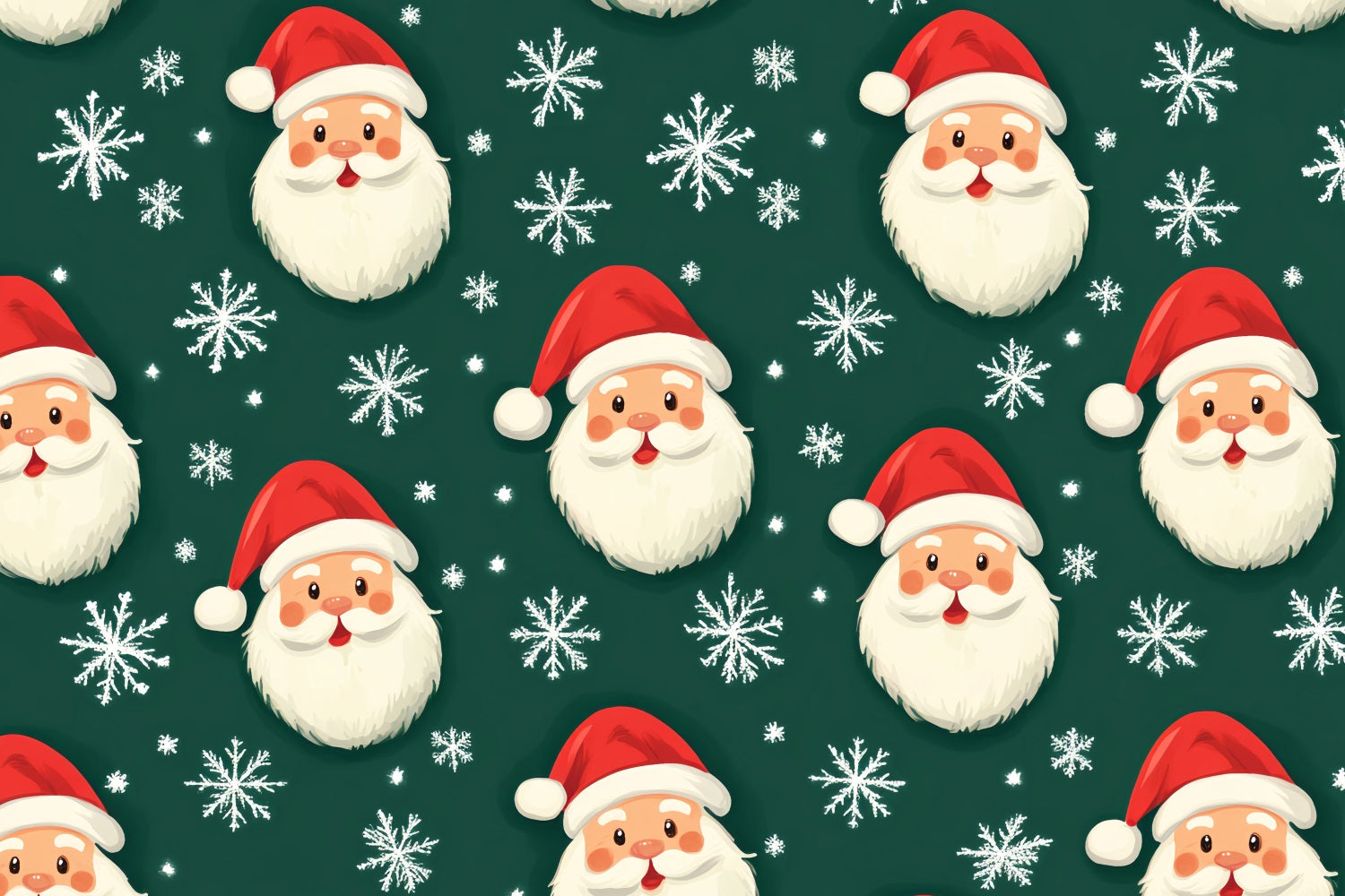 Snowflake Photo Backdrop Santa Faces Snow Winter Photo Backdrops LXX510-60