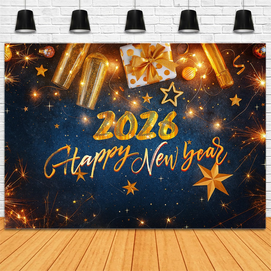 New Years Eve Backdrop Gift Lights Glitter Elegance New Years Eve Backdrop LXX510-7