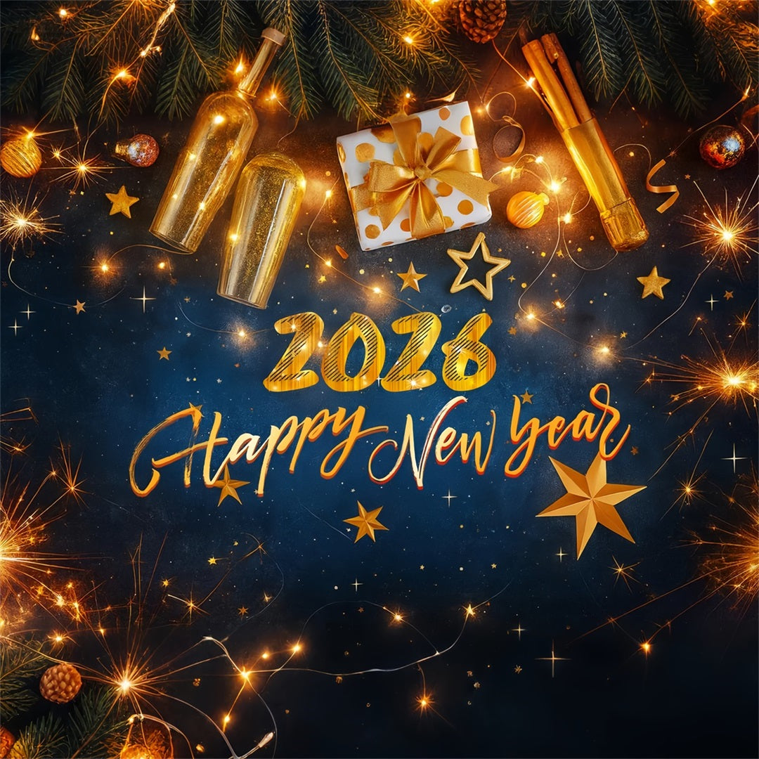 New Years Eve Backdrop Gift Lights Glitter Elegance New Years Eve Backdrop LXX510-7