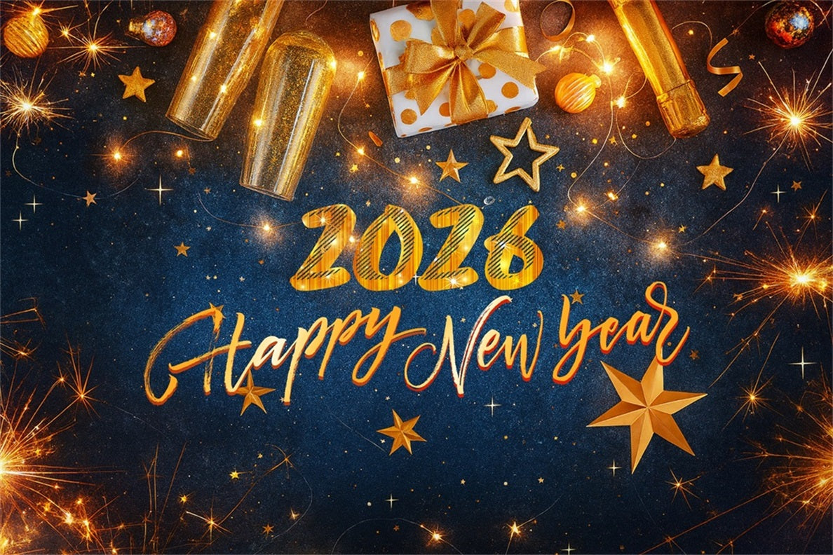 New Years Eve Backdrop Gift Lights Glitter Elegance New Years Eve Backdrop LXX510-7