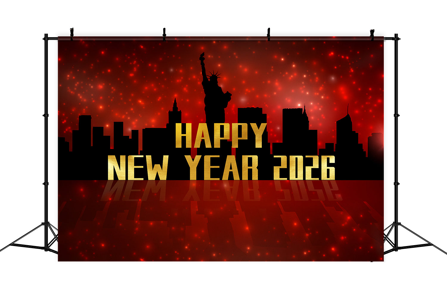 New Years Photo Backdrop Liberty Statue Silhouette New Years Photo Backdrop LXX510-9