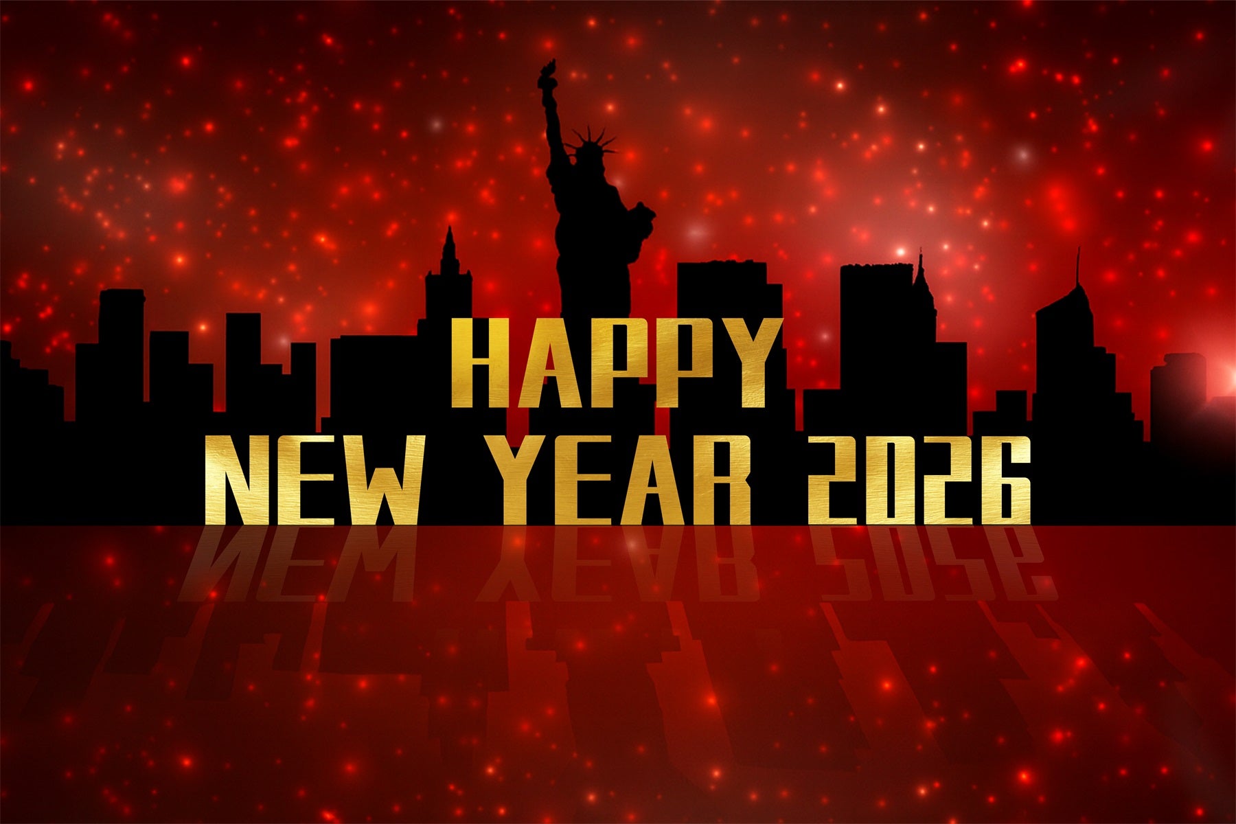 New Years Photo Backdrop Liberty Statue Silhouette New Years Photo Backdrop LXX510-9