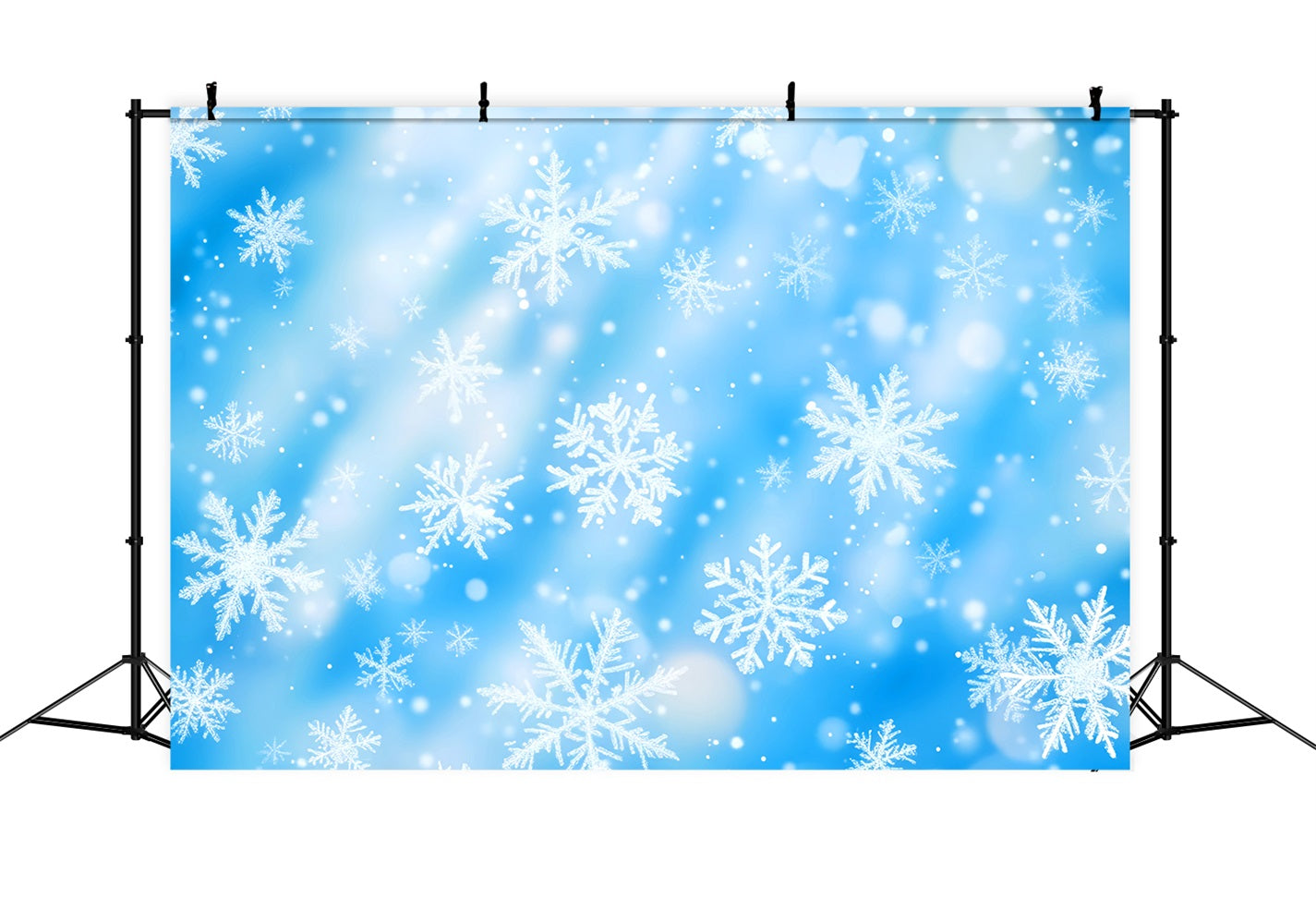 Snowflake Backdrop Blue Crystal Snowflakes Dance Winter Photography Backdrops LXX510-91