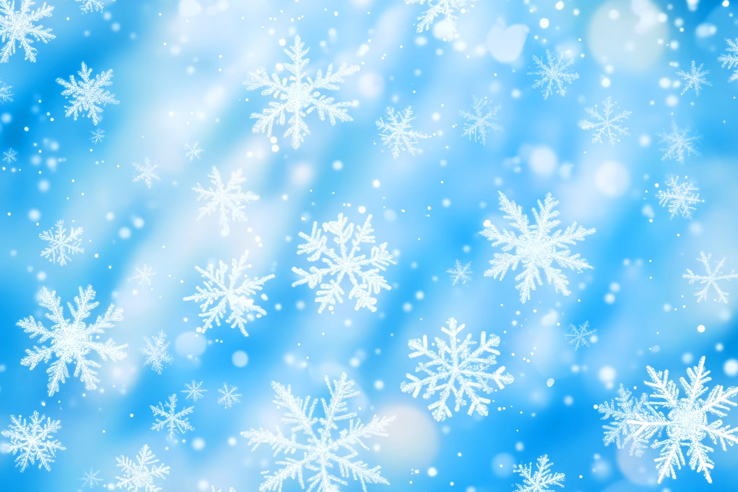 Snowflake Backdrop Blue Crystal Snowflakes Dance Winter Photography Ba