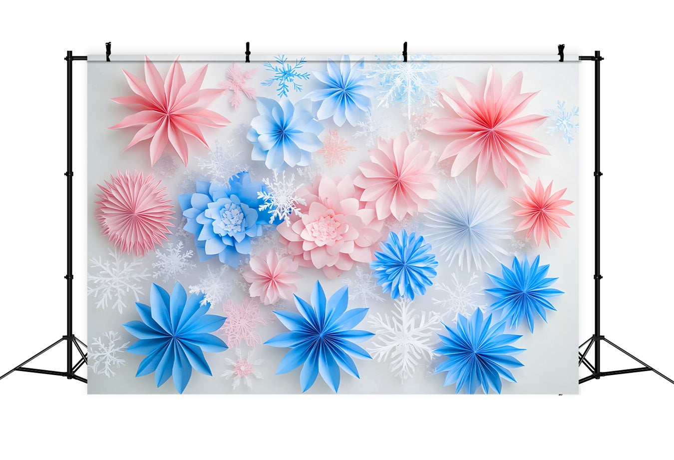 Winter Photography Backdrops Frosted Paper Floral Dream Winter Backdrop LXX510-97