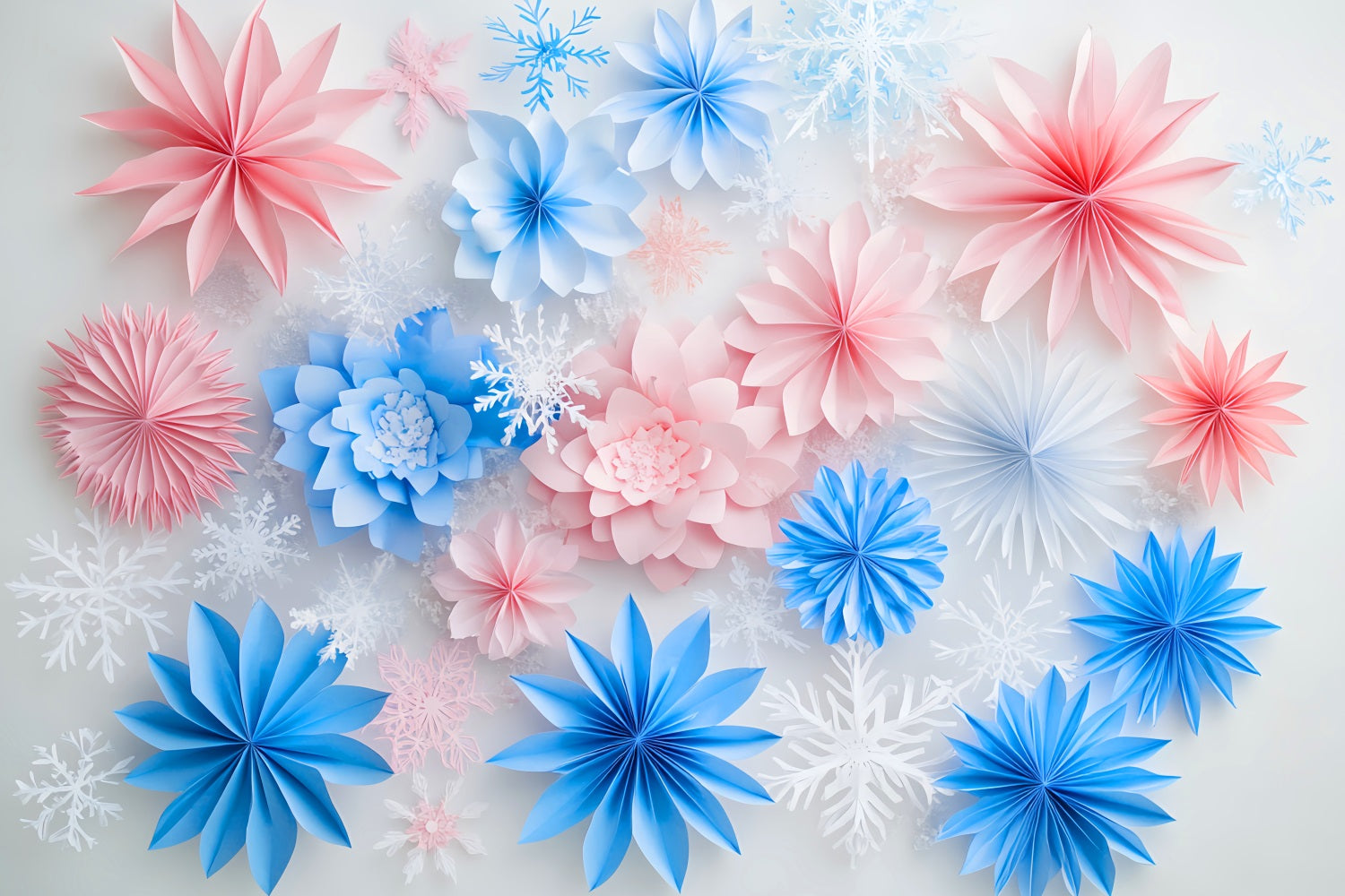 Winter Photography Backdrops Frosted Paper Floral Dream Winter Backdrop LXX510-97