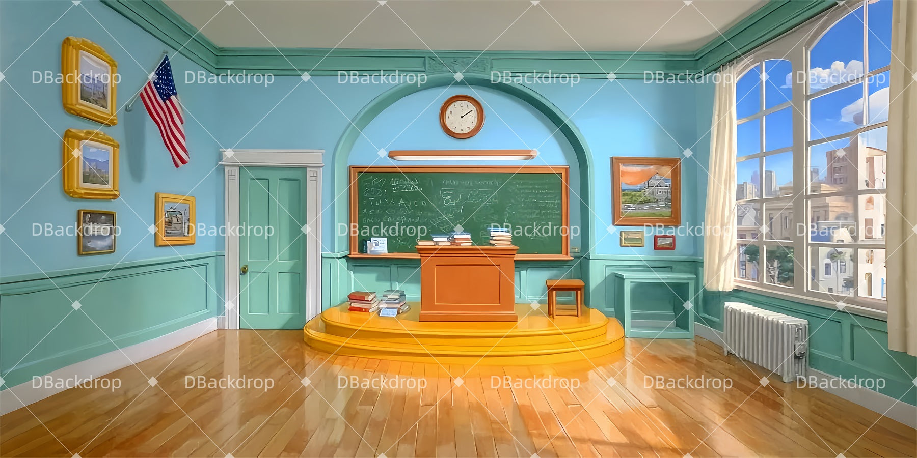 Roleplay Backdrop Dance Backdrop Wall Classroom School Play Backdrops LXX510-T42