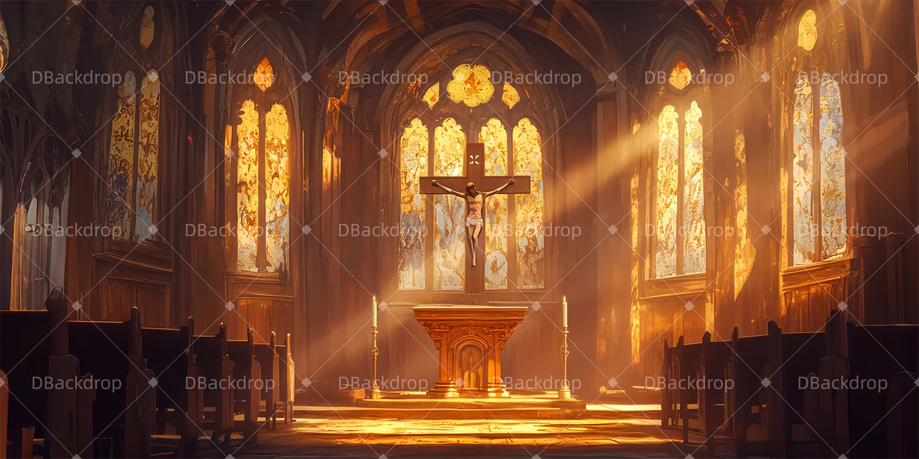Theater Stage Backdrop Church Interior Performance Backdrops LXX510-T4