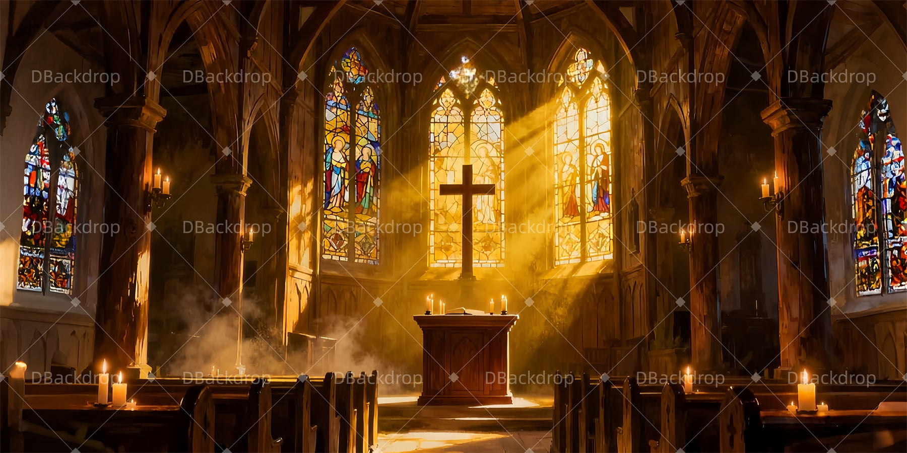 Church Stage Backdrops Reverend's Sermon Theater Backdrop LXX510-T5