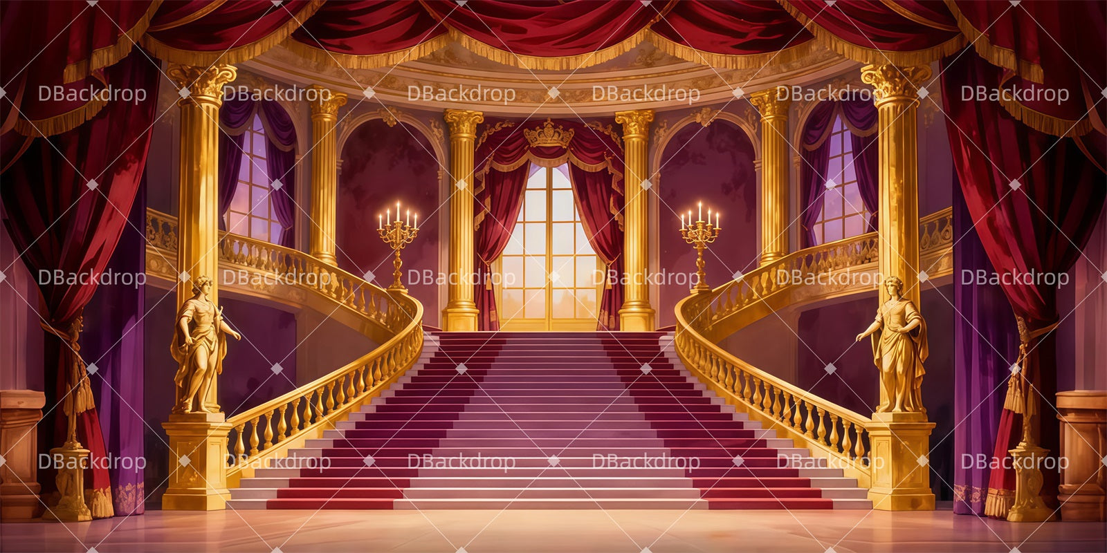 Dance Stage Backdrop Royal Staircase Performance Backdrops LXX510-T60