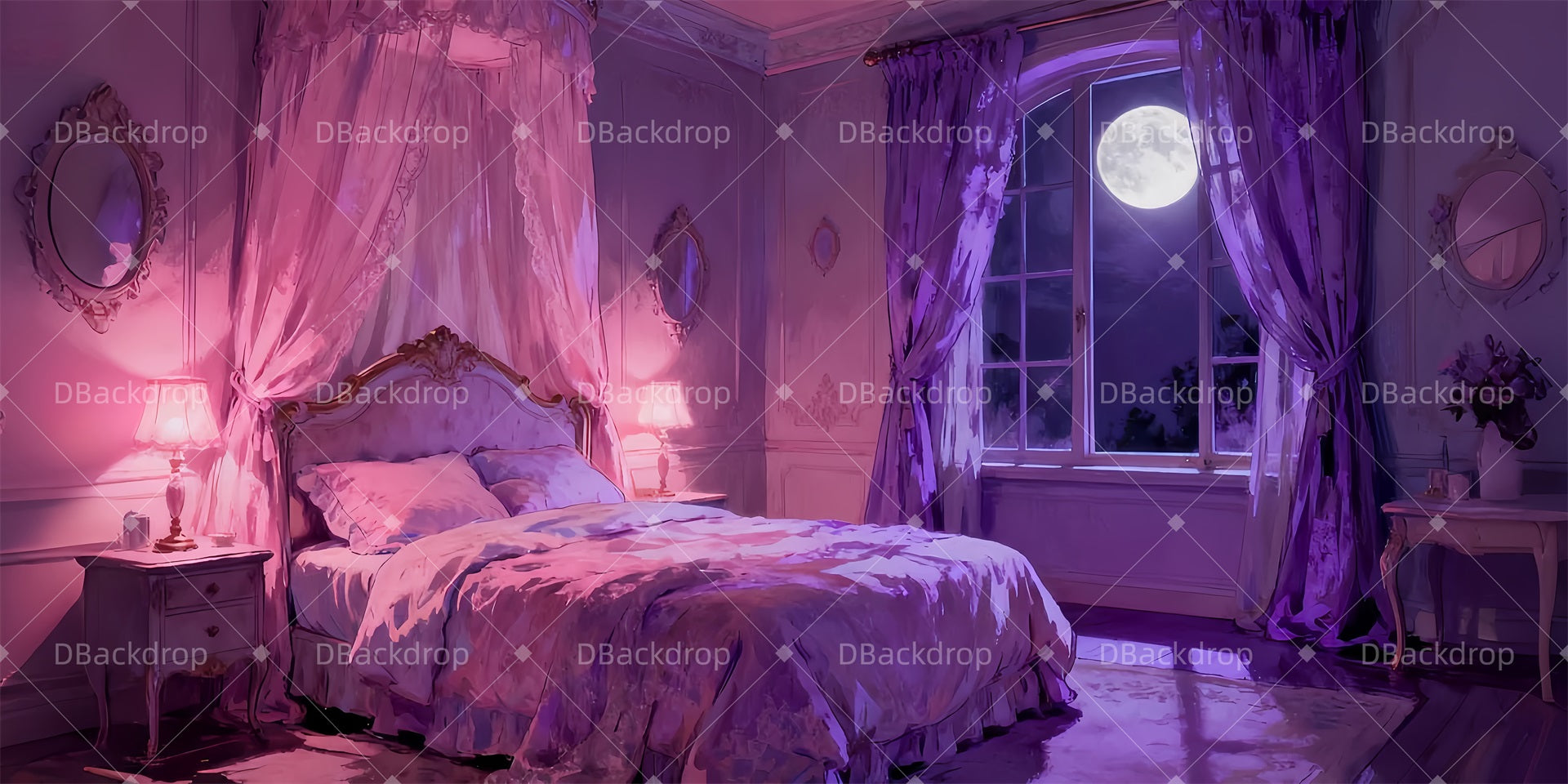 Theater Stage Backdrop Ariel's Bedroom School Play Backdrop LXX510-T6