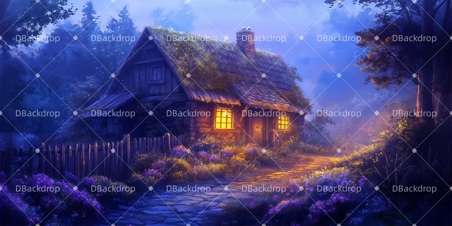 Professional Stage Backdrops Cozy Cottage Backdrops For Theater LXX511-T133
