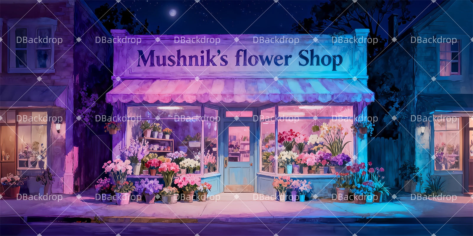 Stage Backdrop Mushnik's Florists Exterior Theater Backdrop LXX511-T2