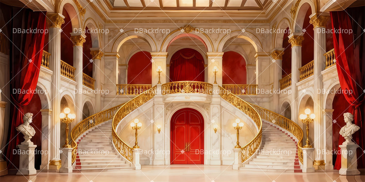 Large Stage Backdrops Royal Grand Hall Theater Backdrop LXX511-T20