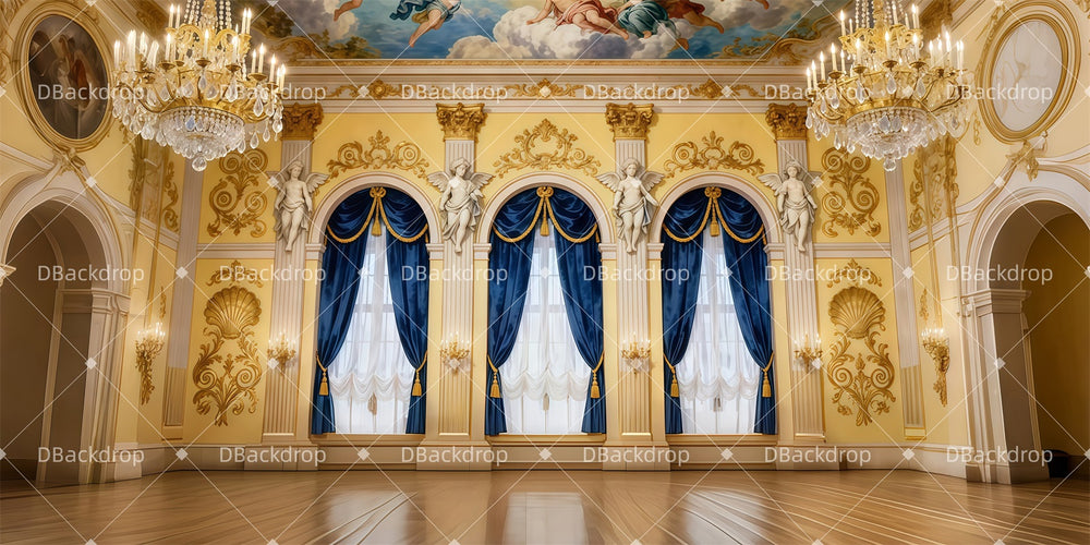 Dance Backdrop Baroque Gold Chamber Nutcracker Ballet Backdrop LXX511-