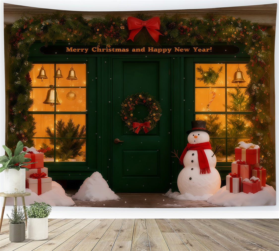 New Year's Backdrops Snowy Christmas Shop Happy New Year 2026 Backdrop LXX512-17