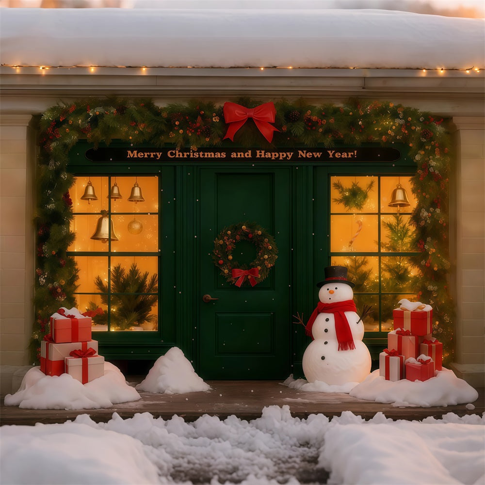 New Year's Backdrops Snowy Christmas Shop Happy New Year 2026 Backdrop LXX512-17