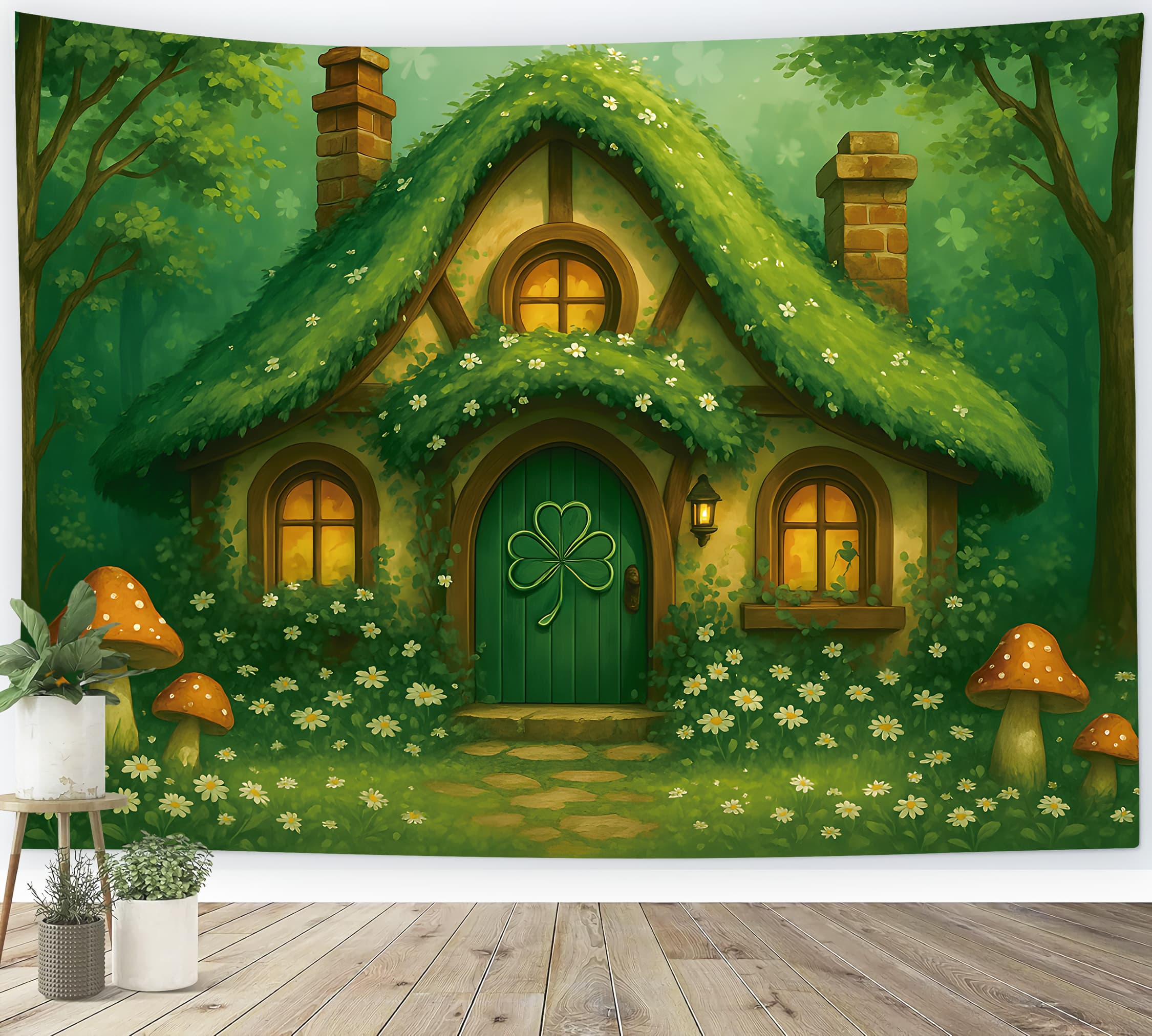 St Patricks Day Backdrops Lucky Clover Cottage Saint Patricks Day Backdrop LXX512-34