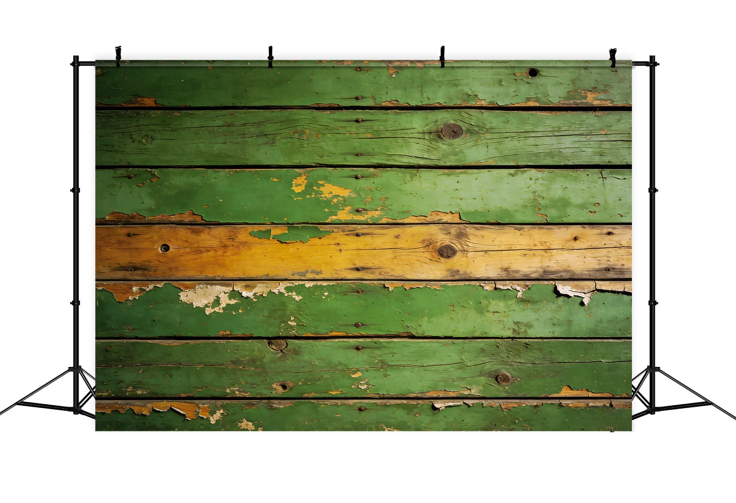 Saint Patricks Day Backdrop Vintage Green Wooden Planks St Patrick Backdrop LXX512-36
