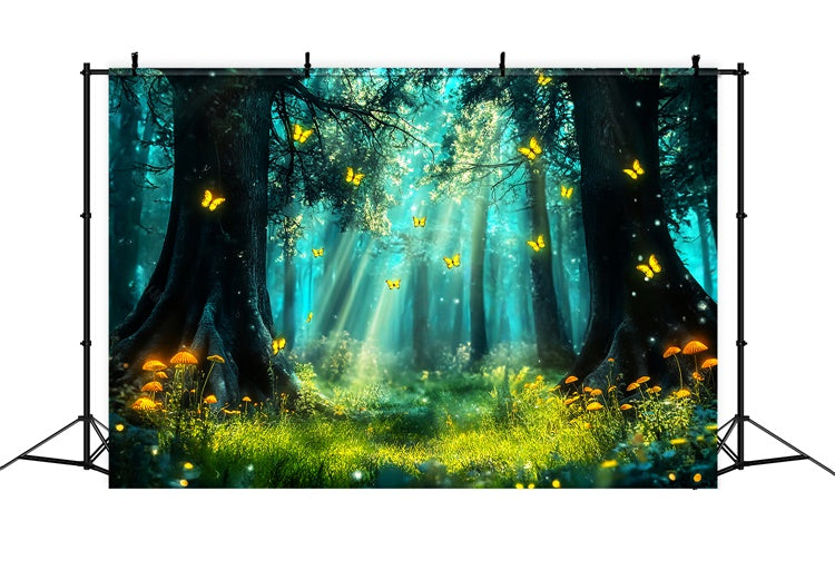Fantasy Forest Backdrop Glowing Butterfly Haven Backdrop LXX57-114